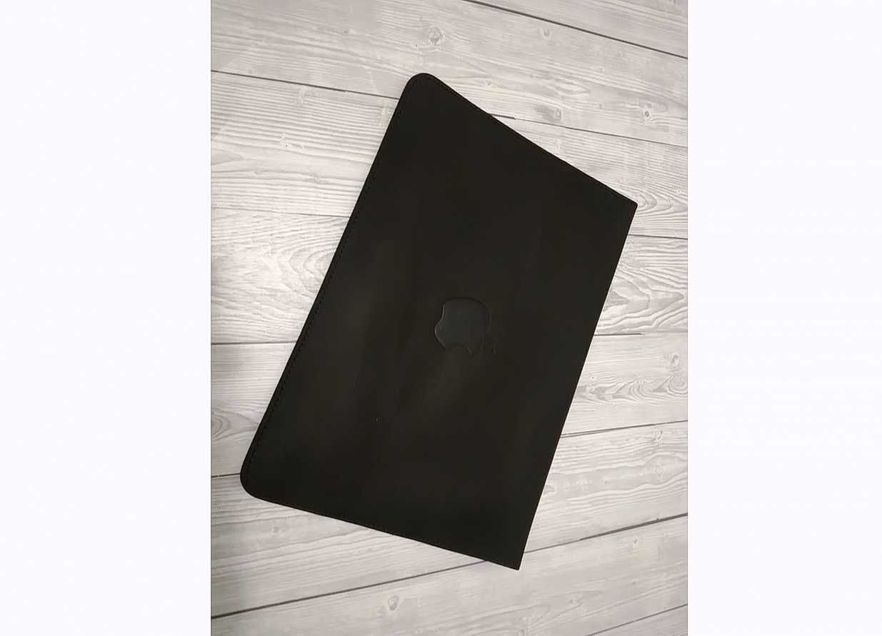 Шкіряний чохол-конверт на магнітах для MacBook 15 дюйм Чорний