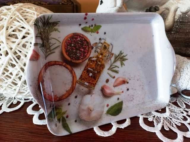 Tacka - ozdobna taca   - wzór przyprawy kuchenne - kuchnia