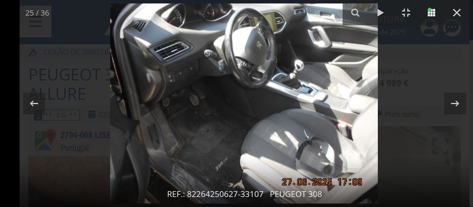 Peugeot 308 sw sinistrado