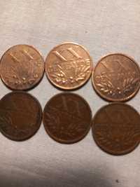 6 moedas de xx centavos  de 1959 a 1964.