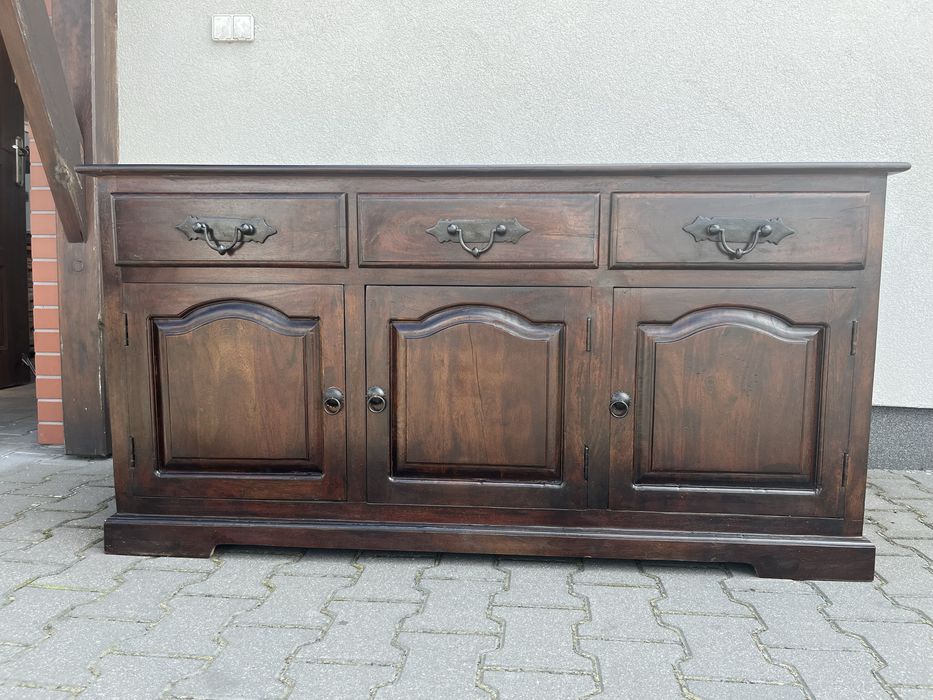 Komoda kolonialna z drewna egzotycznego