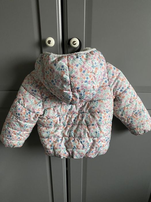 Śliczna zimowa kurteczka dziewczęca F&F 74-80cm
