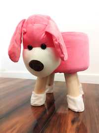 Puf pufa taboret pies piesek różowy dla dziecka