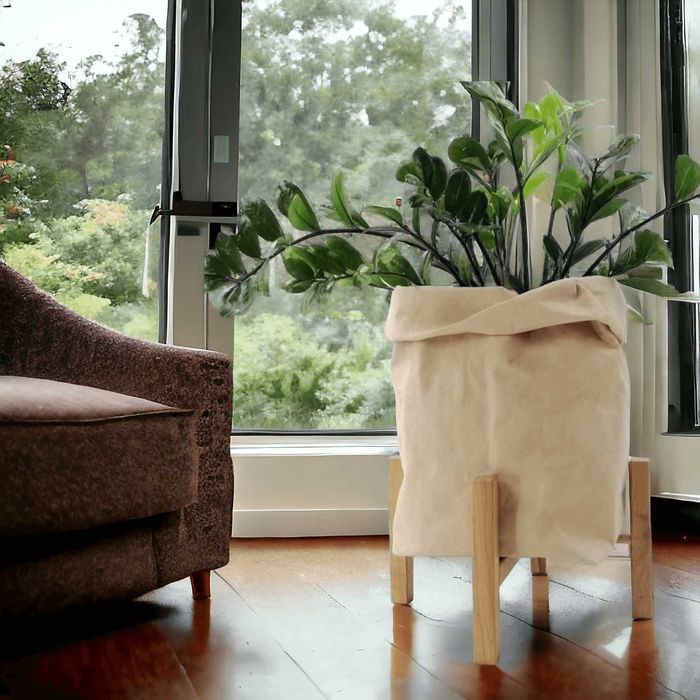 Stojak pod doniczkę kwietnik drewniany dąb natural 30/h20