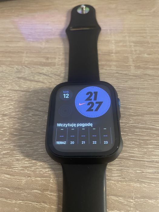 Apple Watch series 7 45mm, niebieski, etui ze szkłem + ładowarka 3w1!