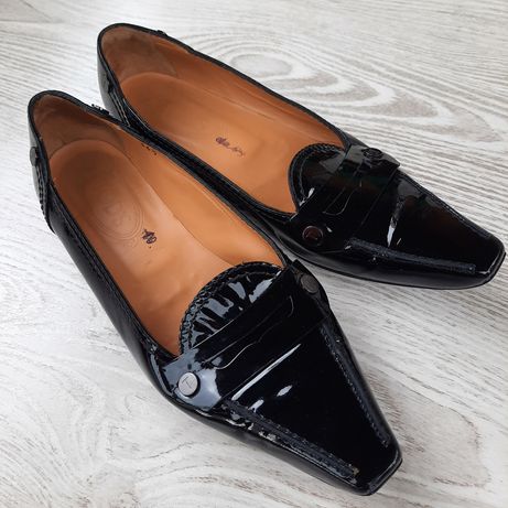Итальянские туфли лоферы на низком каблуке мокасины балетки Tod's 36.5