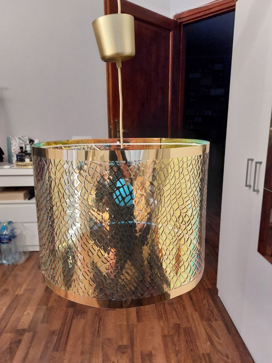 Lampa wisząca holo ikea złota oświetlenie