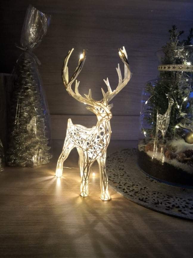 Jeleń Renifer lampka 30 led lampa prezent święta