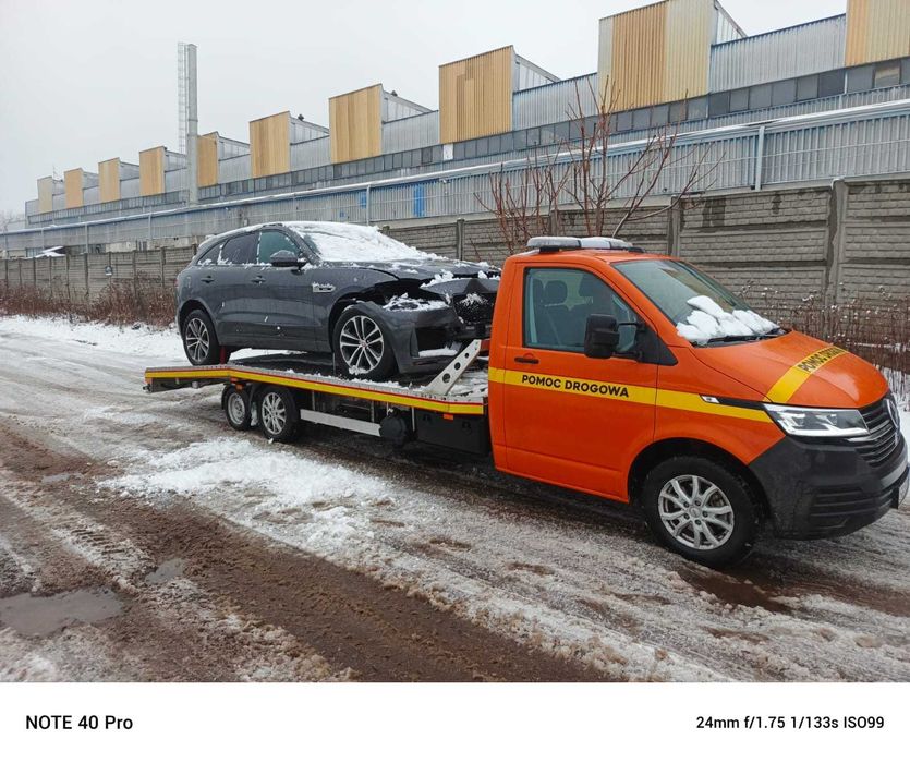 Pomoc drogowa, Laweta, transport aut, maszyn towarów. Śląsk, Zagłębie