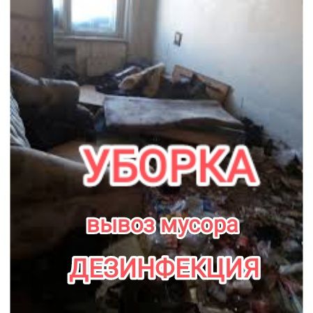 Генеральная уборка•Вывоз мусора•Удаление запаха• Дезинфекция помещения