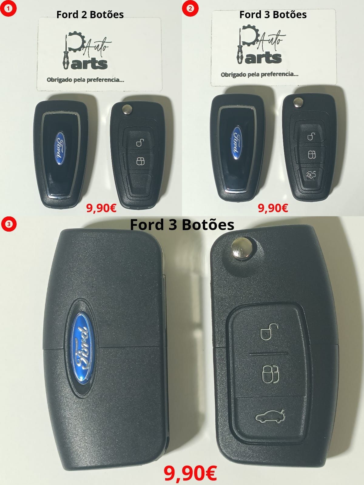 Carcaça de chaves Ford