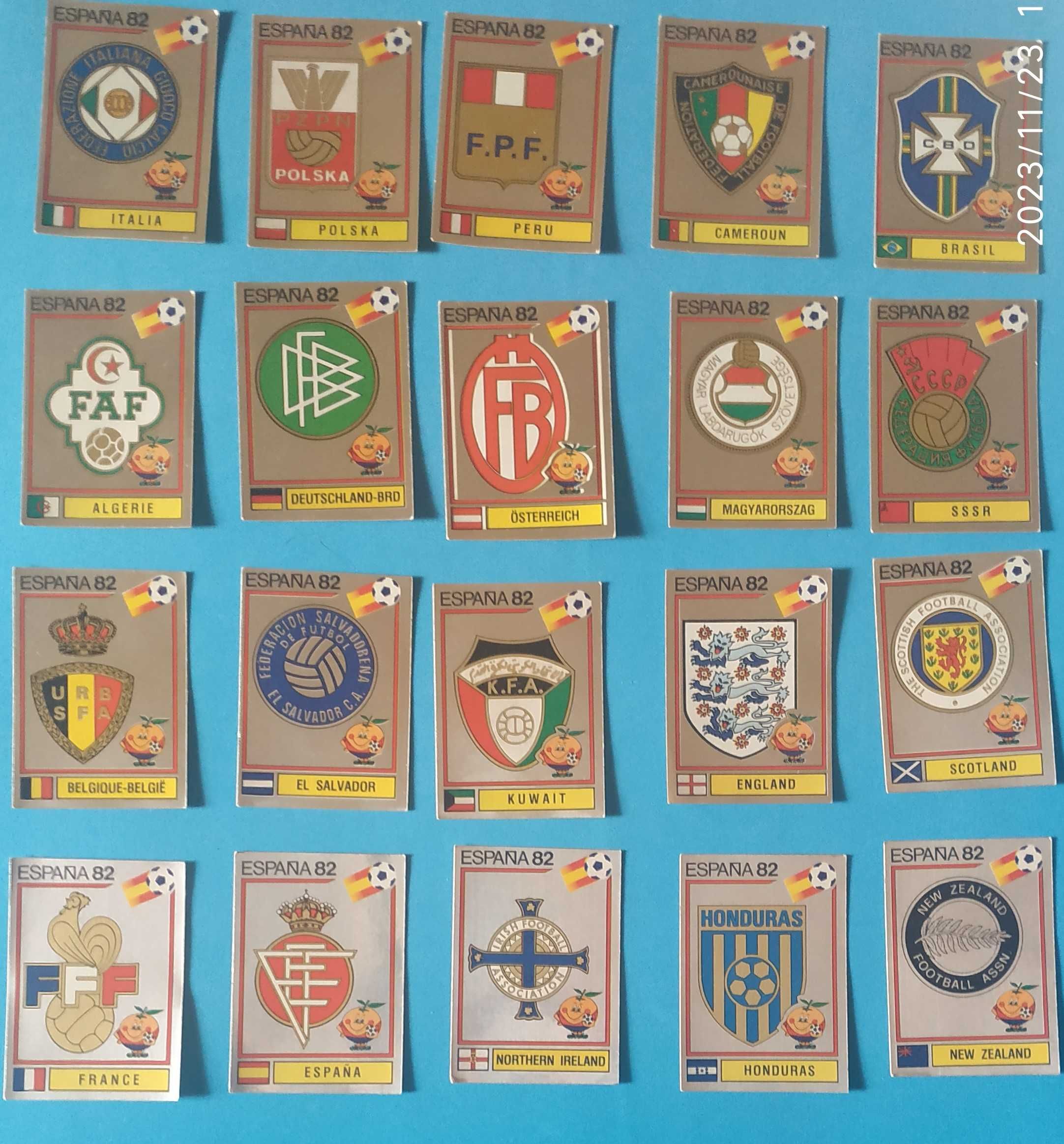 PANINI - Cromos Mundial de Futebol - Espanha 1982 . RAROS POR COLAR