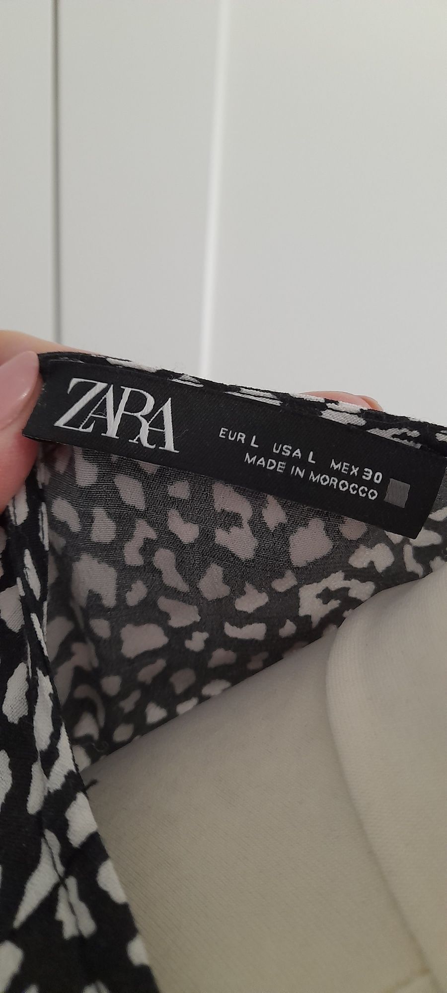 Sukienka Zara L 40 mini zwierzecy print panterka