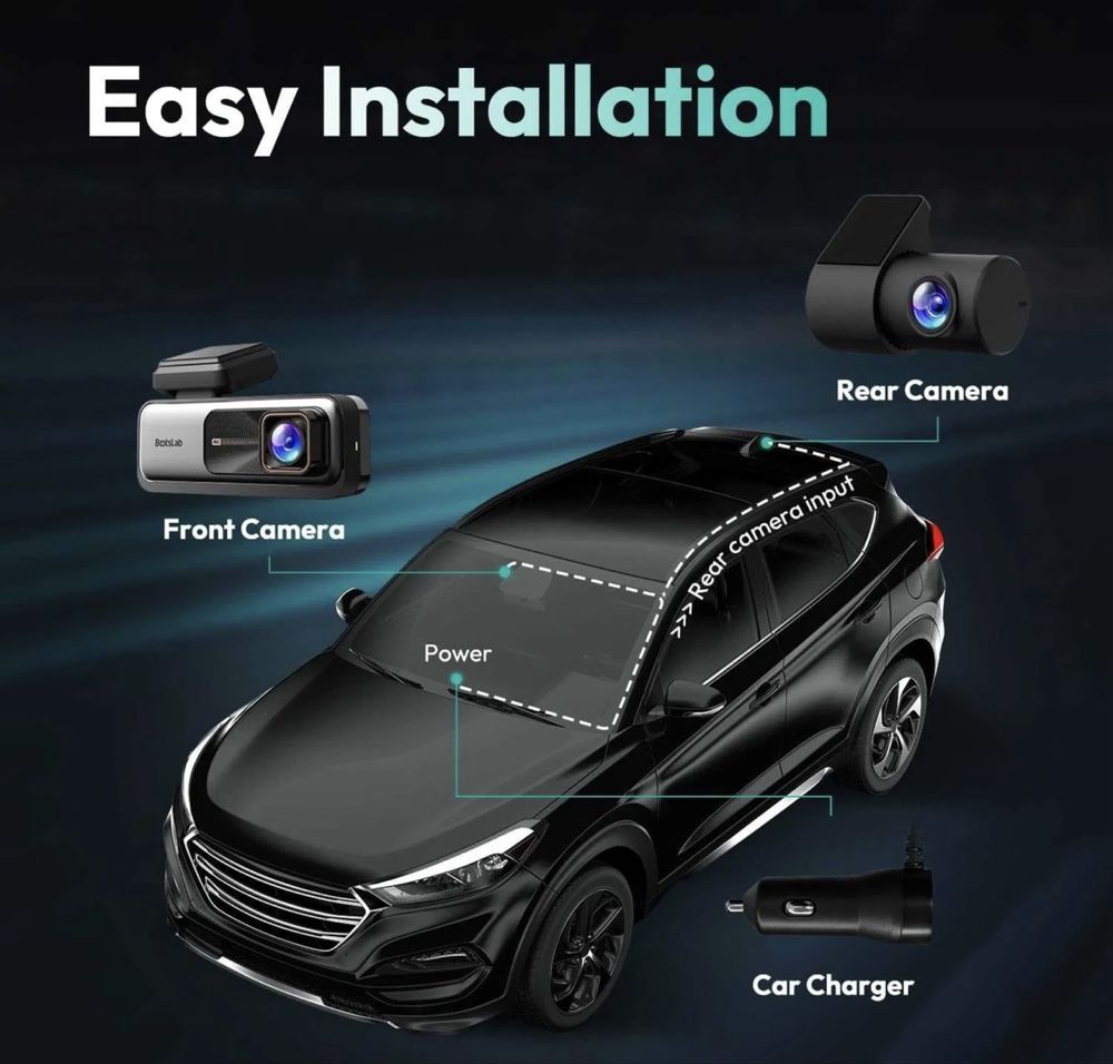 Відеореєстратор Botslab Dash Cam G980H з WI-FI, GPS, 4K нічне бачення