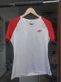 Damska koszulka biegowa Biała 4f, rozmiar L