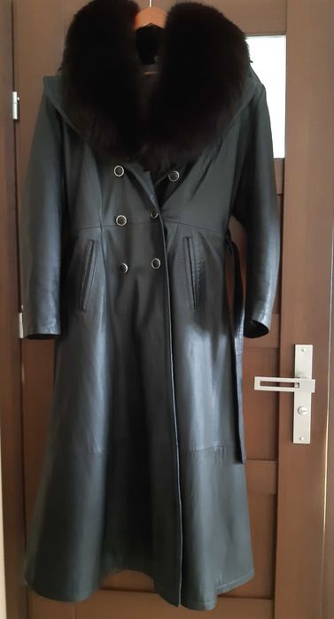 Płaszcz skórzany damski
