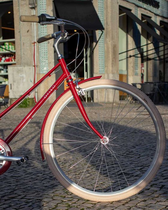 Bicicleta Cidade Brisa Bordeaux Customizada