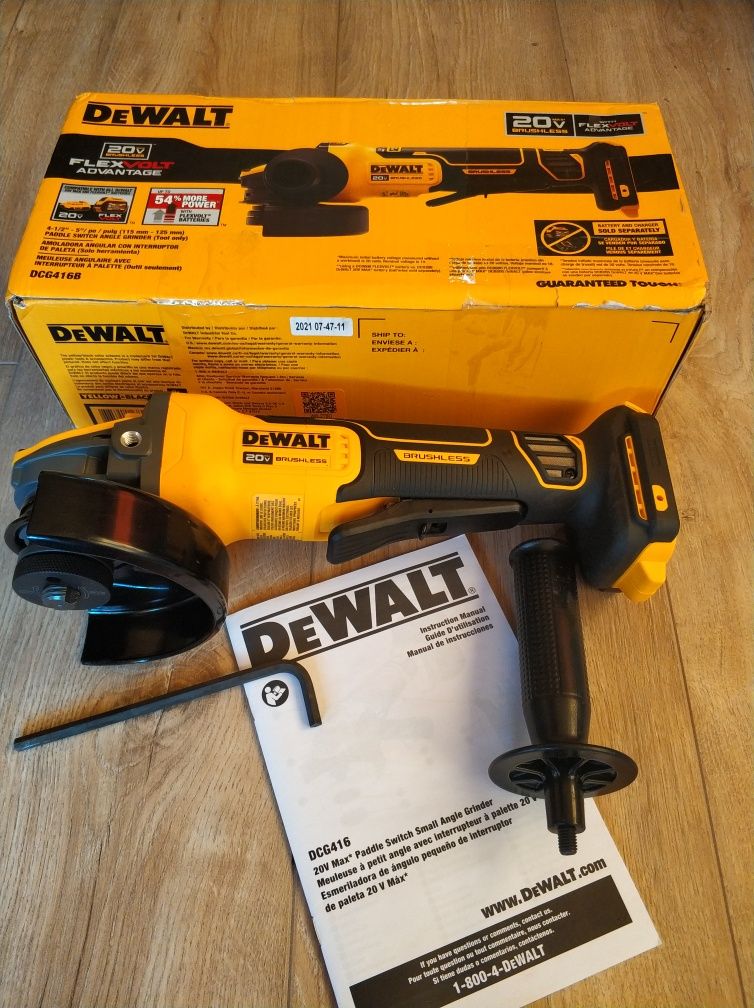 DeWALT аккумуляторная шлифмашинка  DCG416 ADVANTAGE FLEX VOLT болгарка