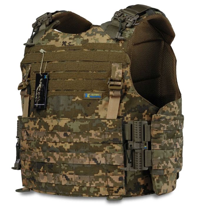 Плитоноска Warmor gen.4 Великого розміру Cordura ‼️ Піксель ММ14