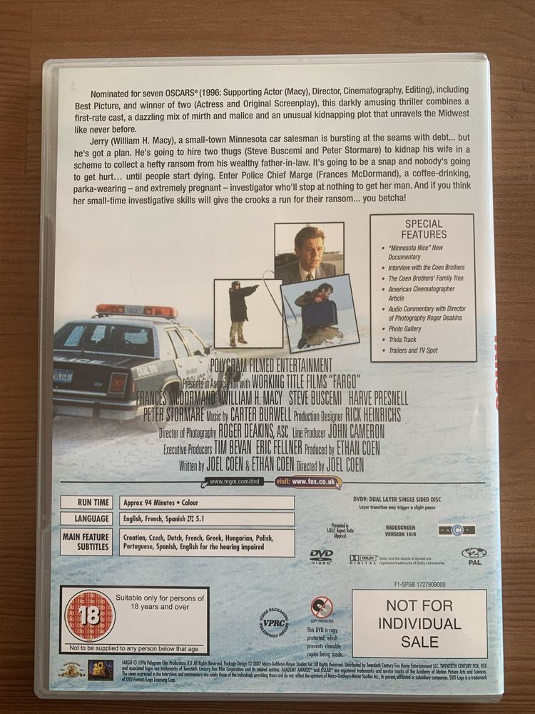 Fargo DVD Special edition