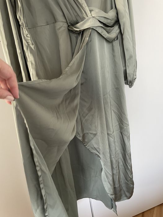 Elegnacka asymetryczna satynowa midi sukienka Shein 2XL / 48-50