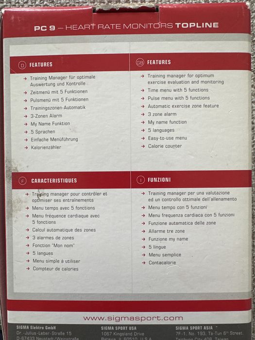 Relogio desporto SIGMA PC9