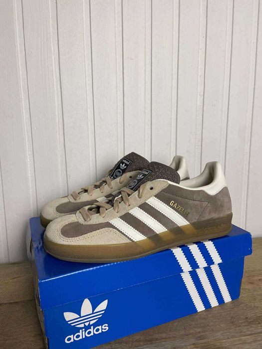 Używane buty damskie adidas gazelle indoor beżowe org 38