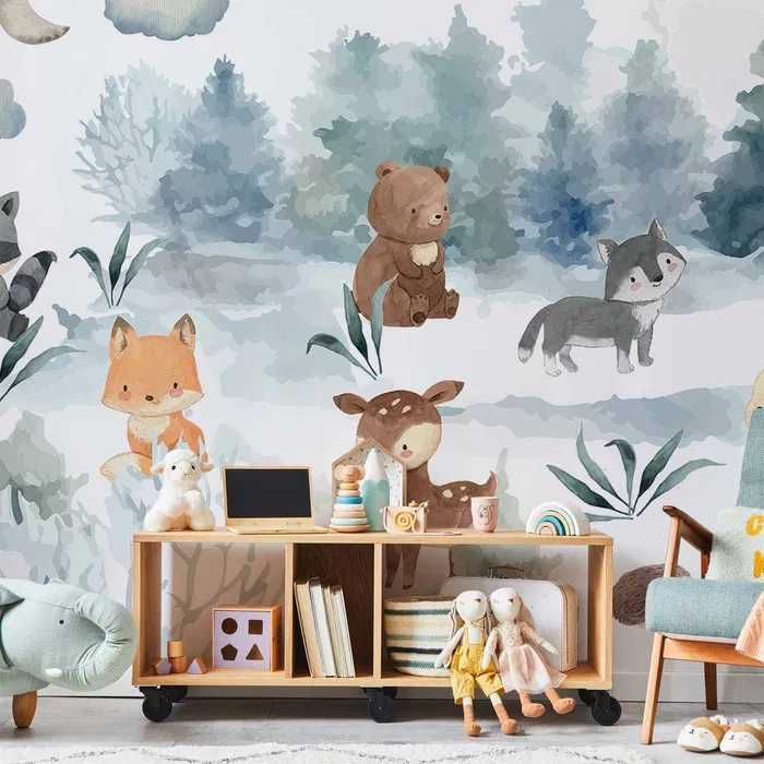 Fototapeta „Magiczny las, zwierzęta leśne” (350x245cm) BIMAGO