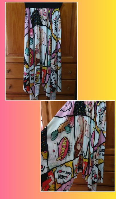 Saia plissada super original