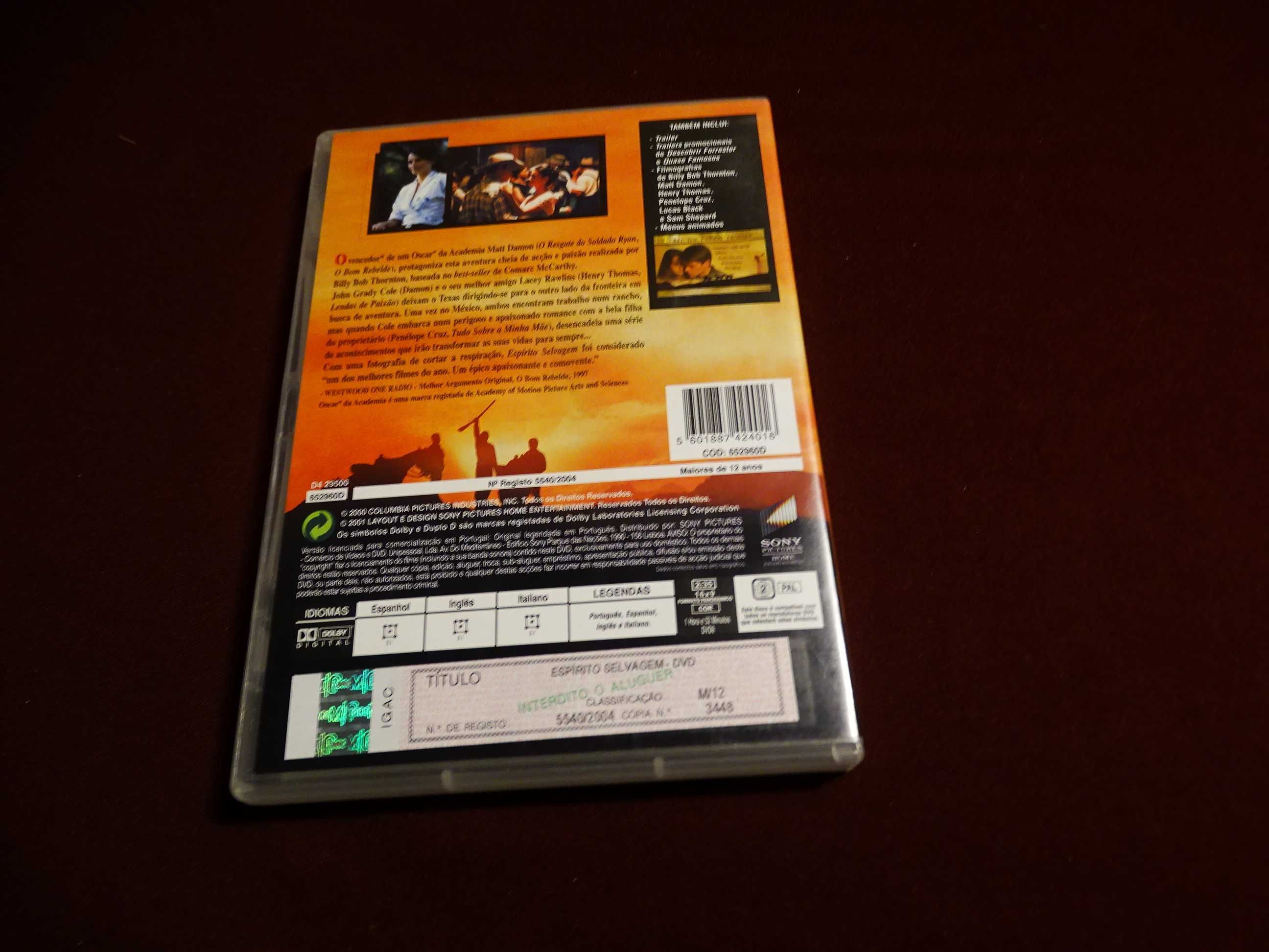 DVD-Espirito selvagem-Matt Damon/Penelope Cruz