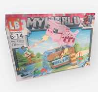Zestaw klocków Minecraft 221 el MyWorld My World Świnka zestaw C