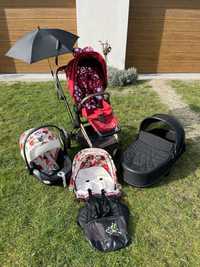 Zestaw cybex gobndola black blossom light tapicerka Petticoat fotelik