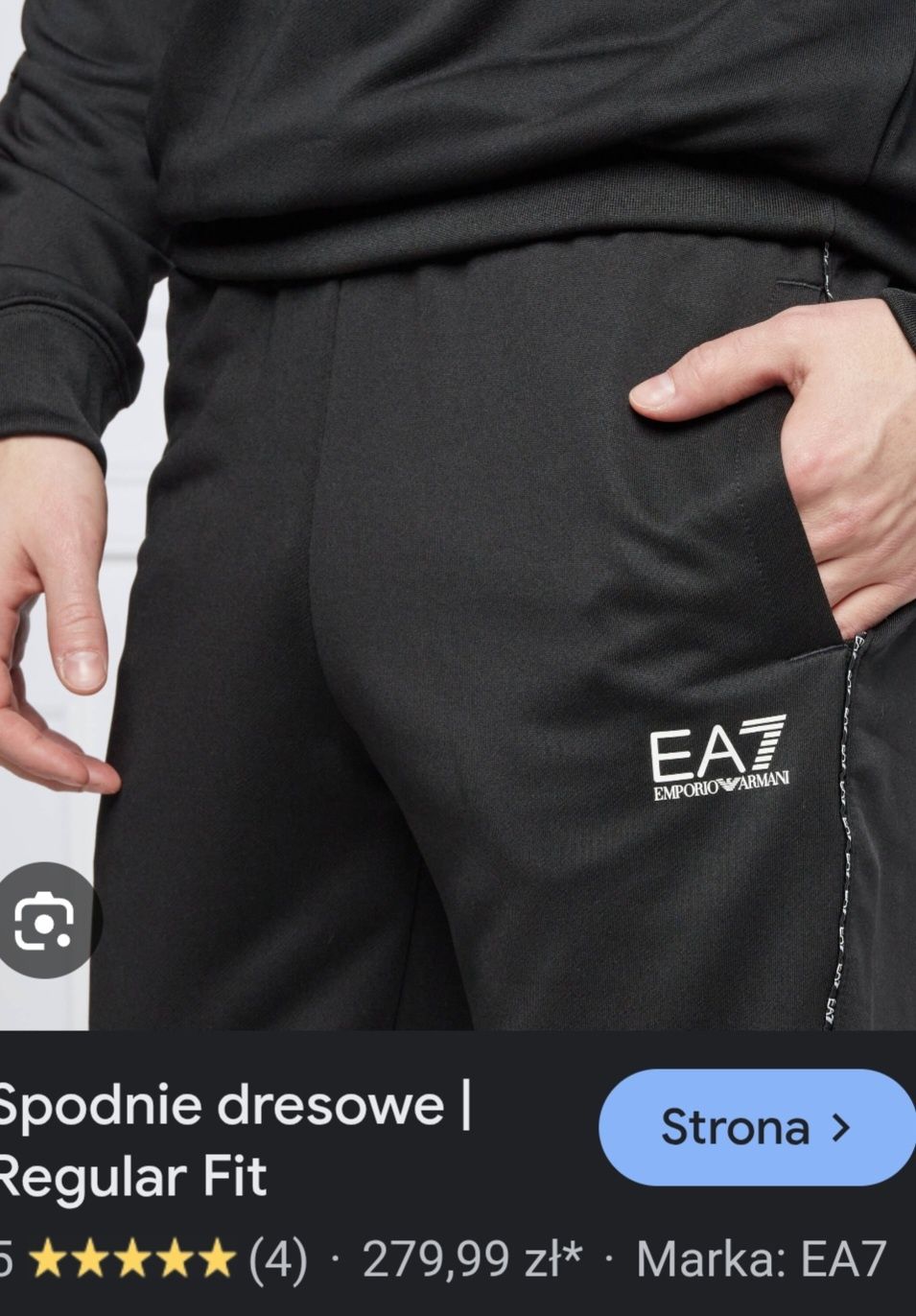 EA7 emporio armani spodnie dresowe jogger męskie śliskie r. XXL