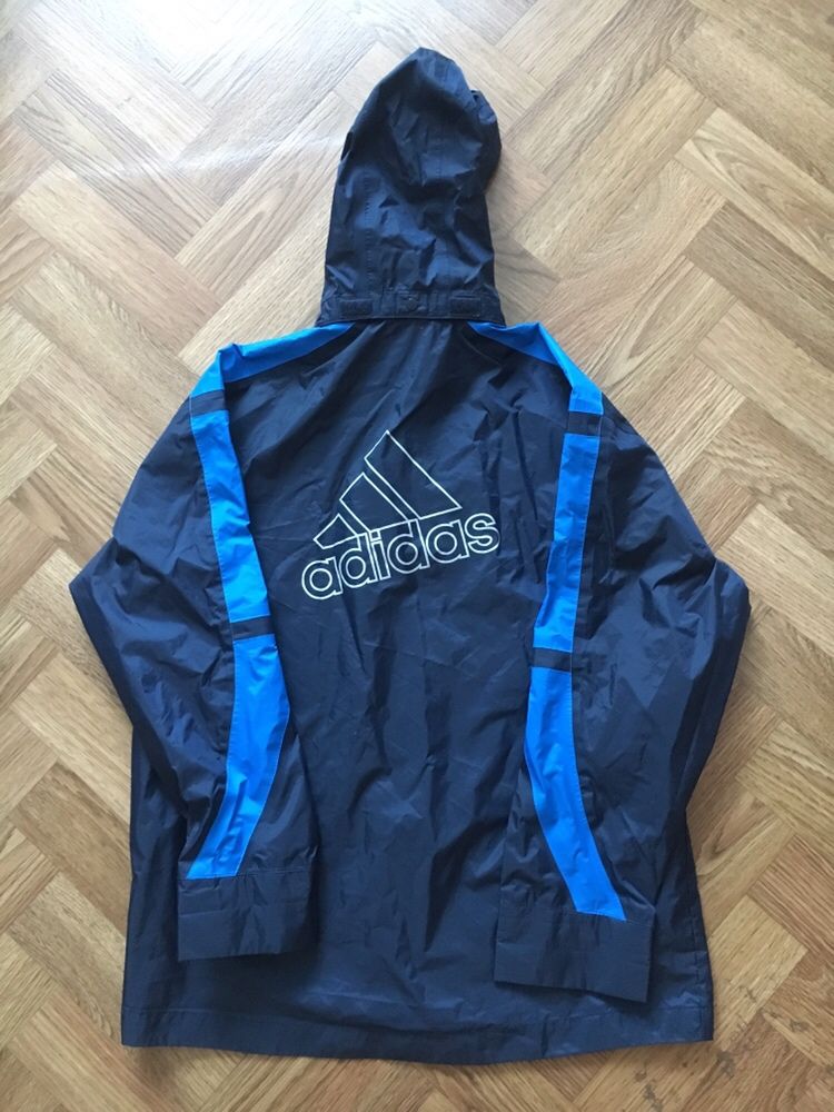 Подростковая куртка ветровка дождевик с капюшоном Adidas