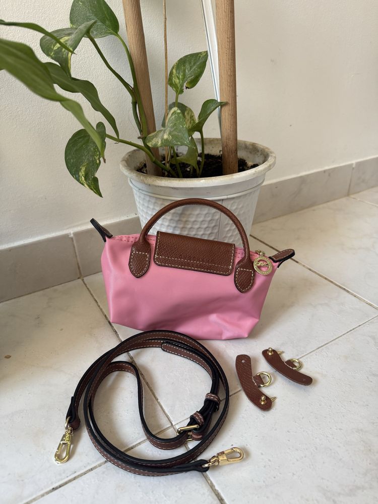 Mala longchamp size Xs rosa