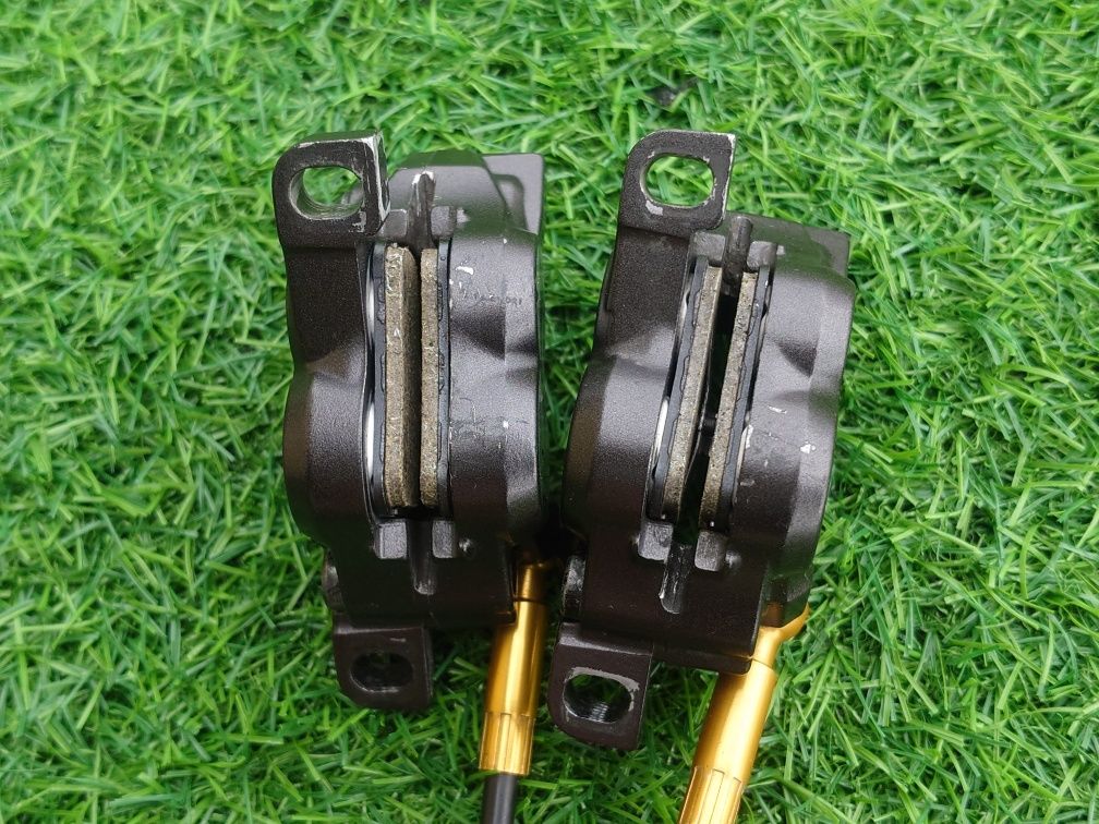 Hamulce hydrauliczne tarczowe Shimano Saint M820 komplet P+T radiatory
