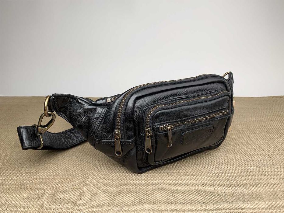 Сумка на пояс кожаная Hill Burry 15086/W Германия, бананка шкіряна