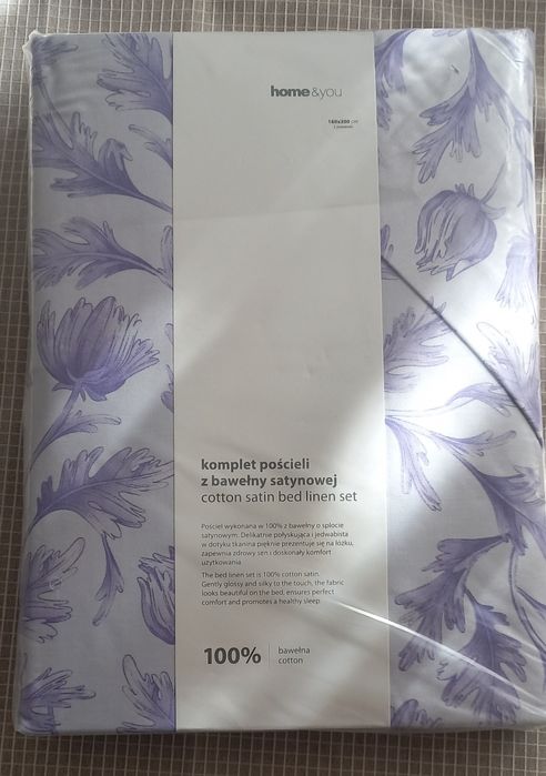 Bawełniany komplet pościeli w kwiaty Home & You 160x 200