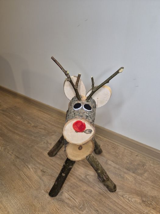Drewniany Renifer