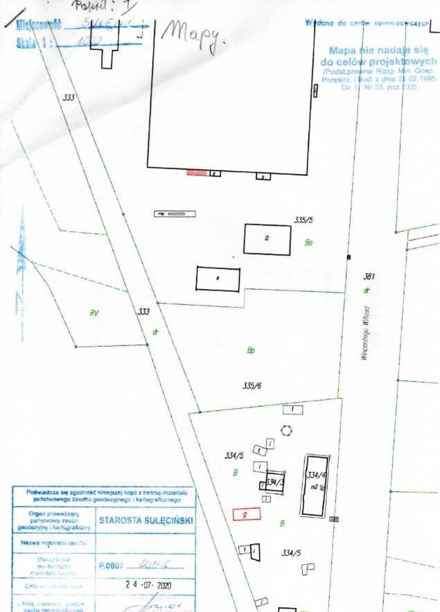 Dz. Inw. pod market/st.paliw itp.(Bp),3,823m2,m.pow.Sulęcin,dr.woj.138