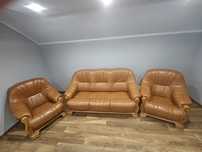 Kanapa wersalka sofa fotele skóra ława