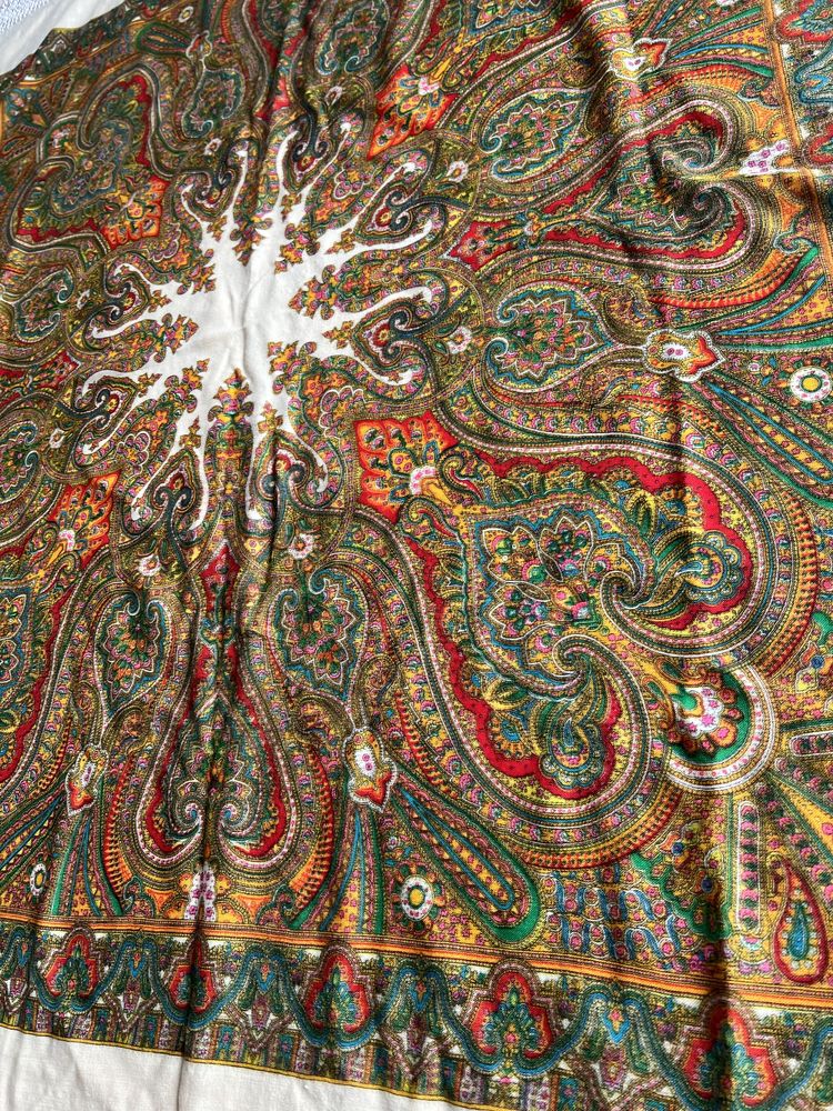 Piekny szal chustka goralska welna 135/120 cm