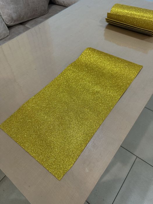 10 листів Глітерний фоаміран, 1 мм, 50х25 см. Двосторонній