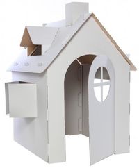 Домик из картона детский, картонний будинок для ігр та малювання.