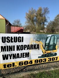 Usługi minikoparką -wynajem