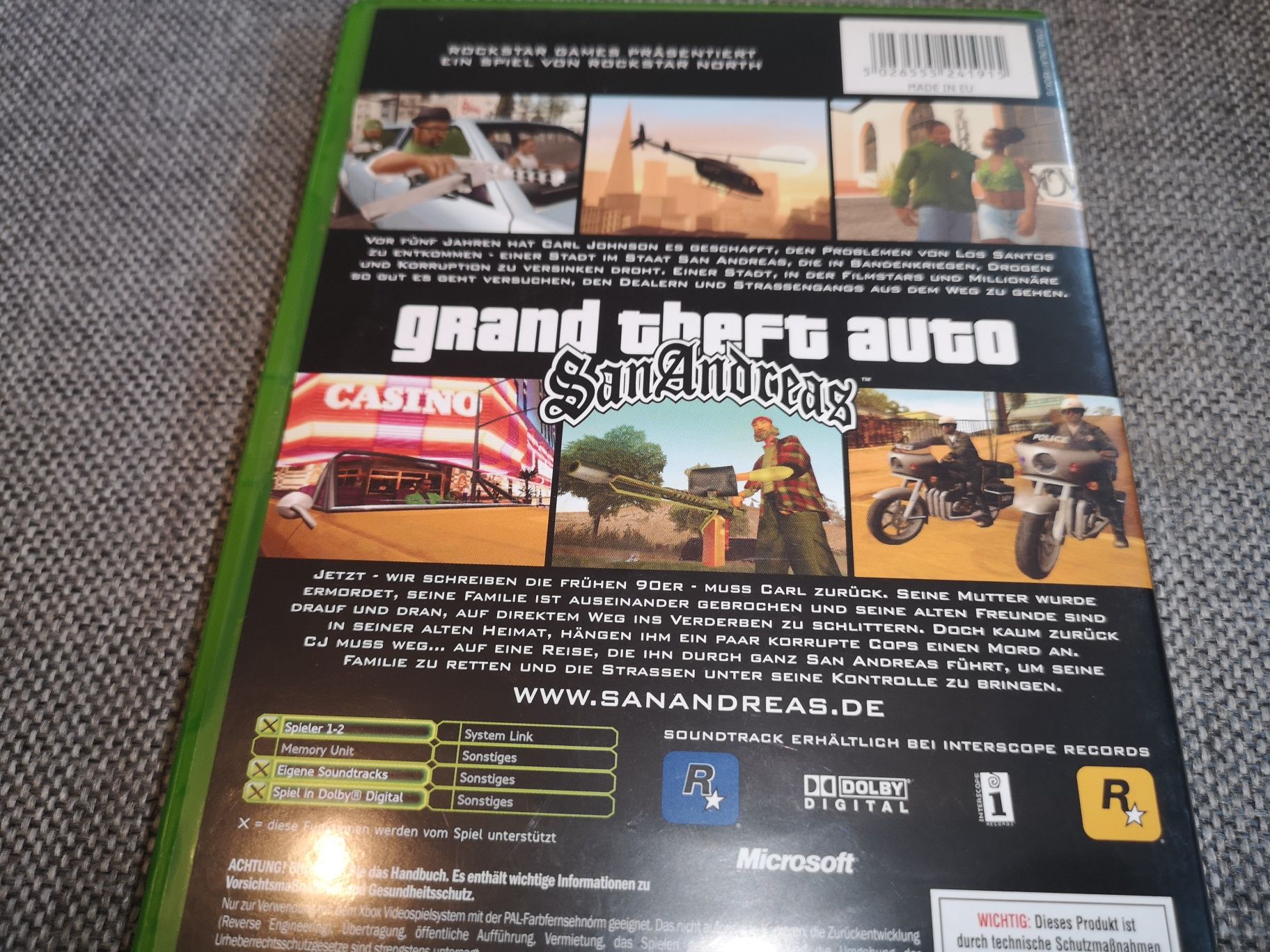 GTA San Andreas XBOX Classic gra ANG (płyta BDB+, mapka) sklep Ursus