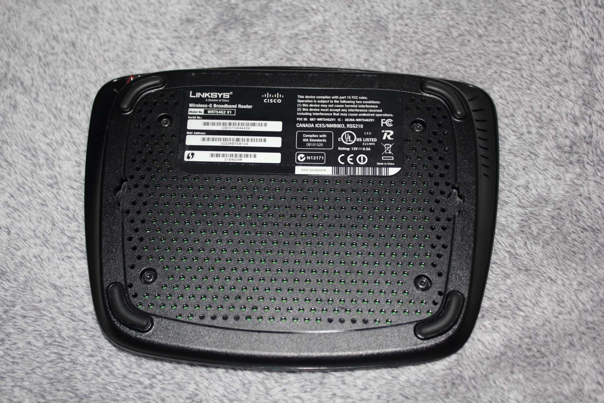 Router CISCO Linksys WRT54G2 V1