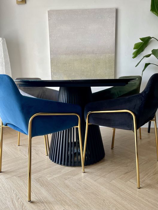 lectus24 stol okrągły drewniany 120 cm