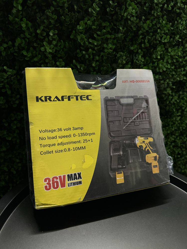 Шуруповерт акумуляторний KRAFFTEC 36V 3ah - НФ-00008594