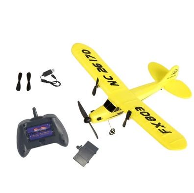 Avião Telecomandado RC radiomodelismo Cessna Amarelo 2.4ghz 2ch NOVO